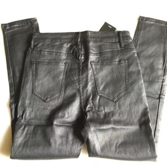 Venti6 High-Rise Coated Skinny Jeans Size L - Picture 3 of 10